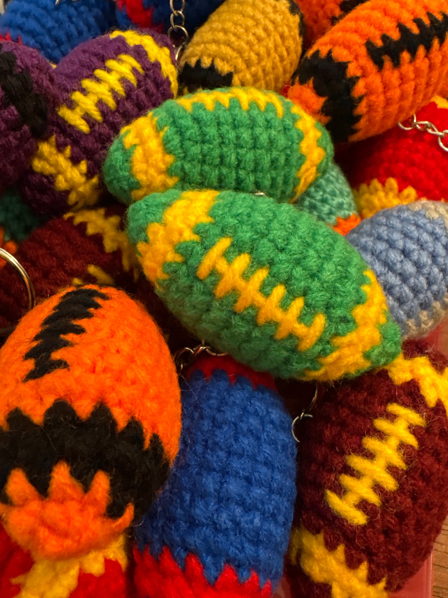 Crochet Football Keychain
