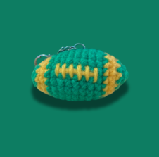 Crochet Football Keychain